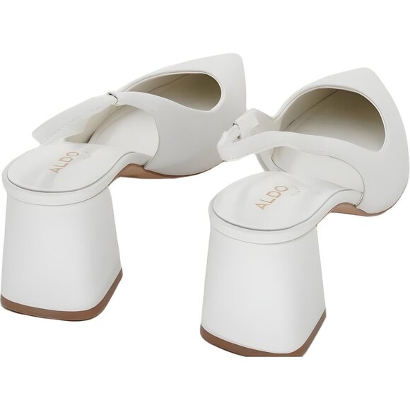 ALDO Uliana Pointed Toe Slingback Pumps White Bone Women US 9M EU 40 - Picture 3 of 6